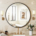 Sweetcrispy 20-inch Black Round Wall Mirror, Circle Bathroom Mirrors by Sweetcrispy