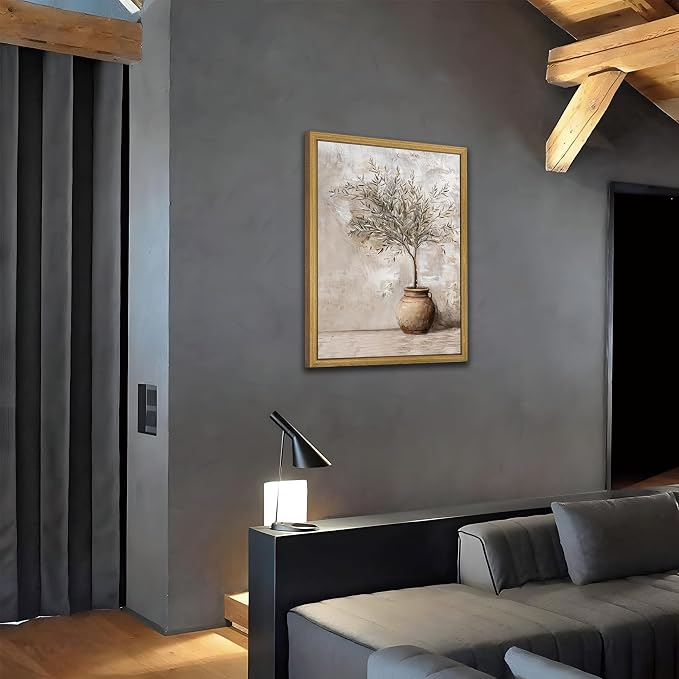 Vintage Olive Tree Canvas Wall Art, Farmhouse Aesthetic Oil Painting, Rustic - Image 4