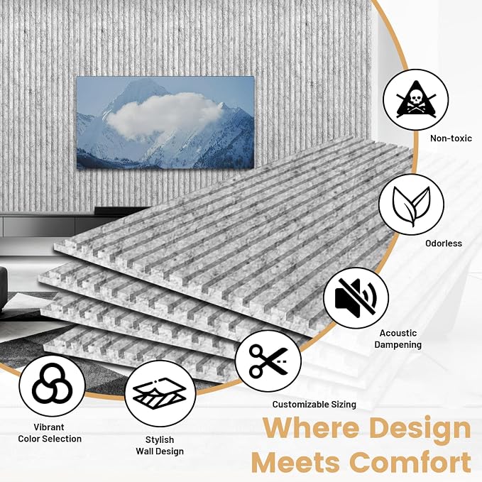 RITOLLO 6 Pack Bilayer Thickened-Sound Proof Wall Panels 47.2"x23.6"x0.72" High - Image 6