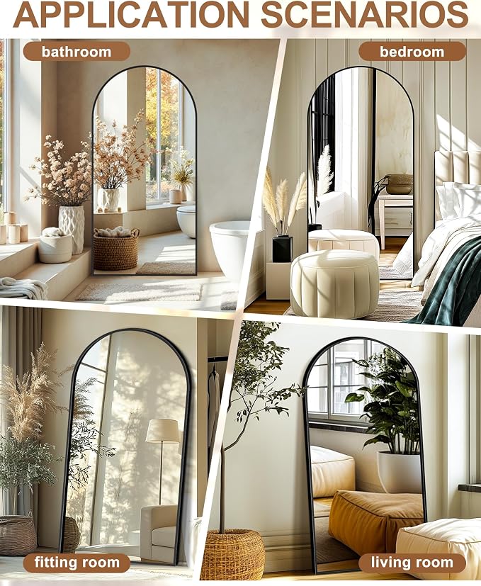 Delma Full Length Mirror, Large Floor Mirror - Image 6