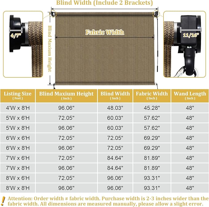 Shade&Beyond Outdoor Roller Shades - Image 3