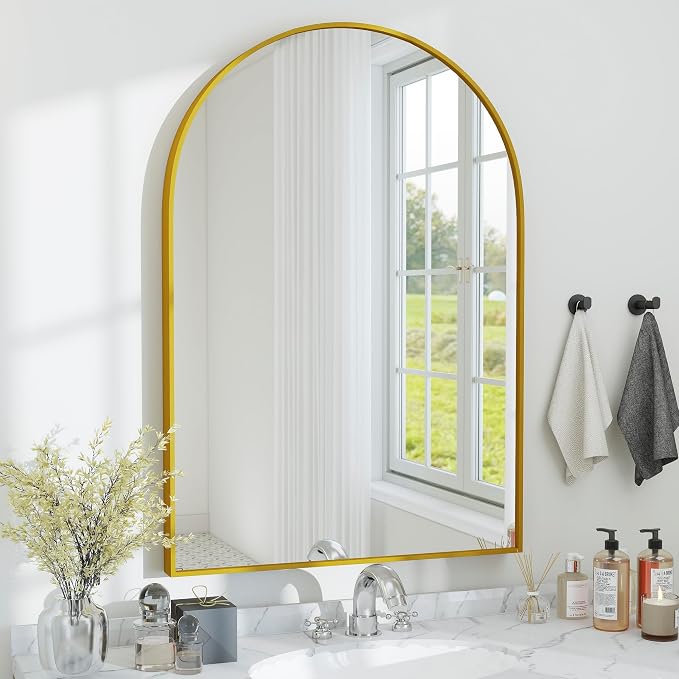 SCWF-GZ 24x36 Arch Mirror Rectangle Full Length Wall Mounted Hanging or Against - Image 8