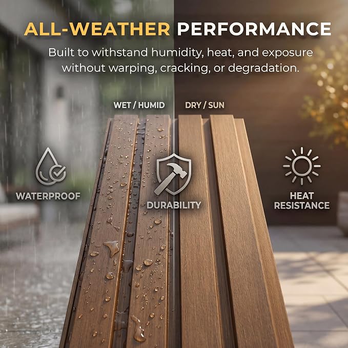 From Plain to Beautiful in Hours WPC Exterior Wall Slat Panels Waterproof - Image 3