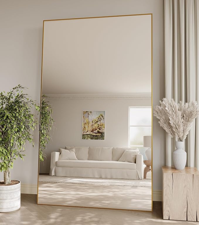 Koonmi 77"x38" Floor Mirror Full Length, Bedroom Floor Body Mirror by KOONMI