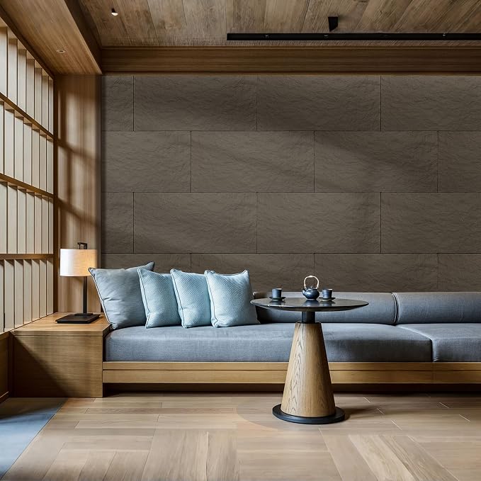 KASARO PU 3D Faux Stone Wall Panels, Cement Texture Accent - Image 4