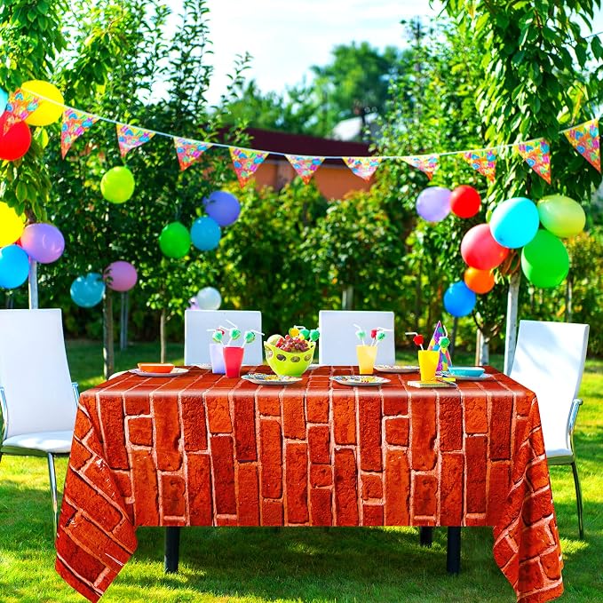 Chuangdi 2pcs 4.5 x 9 Feet Brick Wallpaper Peel and Stick Backdrop Tablecloth - Image 4