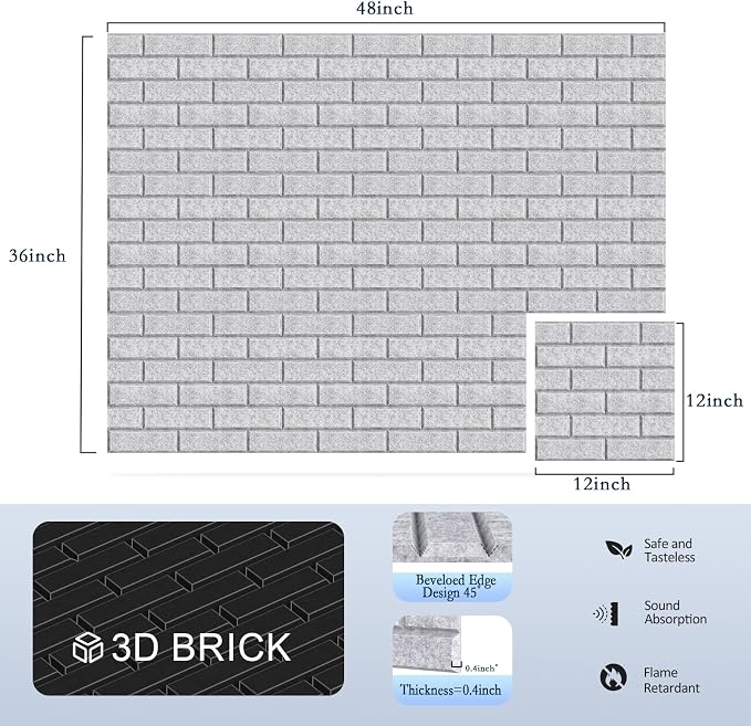 12Pack Acoustic Wall Panels, High Density Decorative Acoustic Foam Sound - Image 2