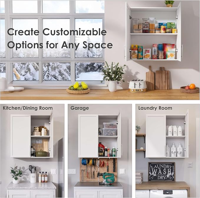 FIMELLO 30" Laundry Room Cabinets Wall Mounted - Image 8
