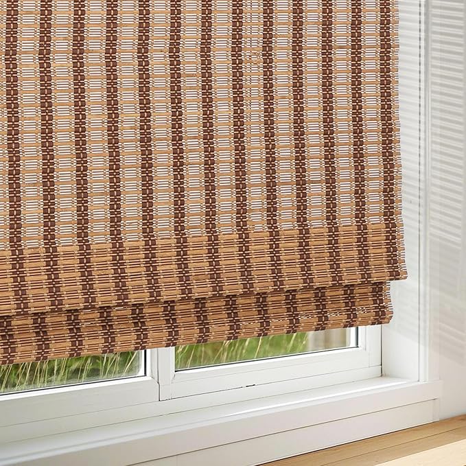 Letau No Drill No Tools Cordless Wood Window Shades Blinds, Bamboo Light - Image 2