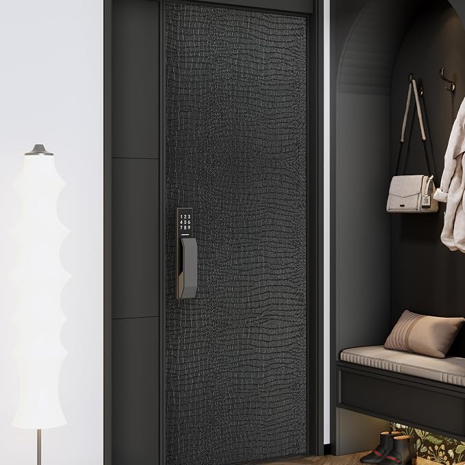 Zeeko Black Peel and Stick Wallpaper 23.6" x 120" Removable Crocodile Wallpaper - Image 4