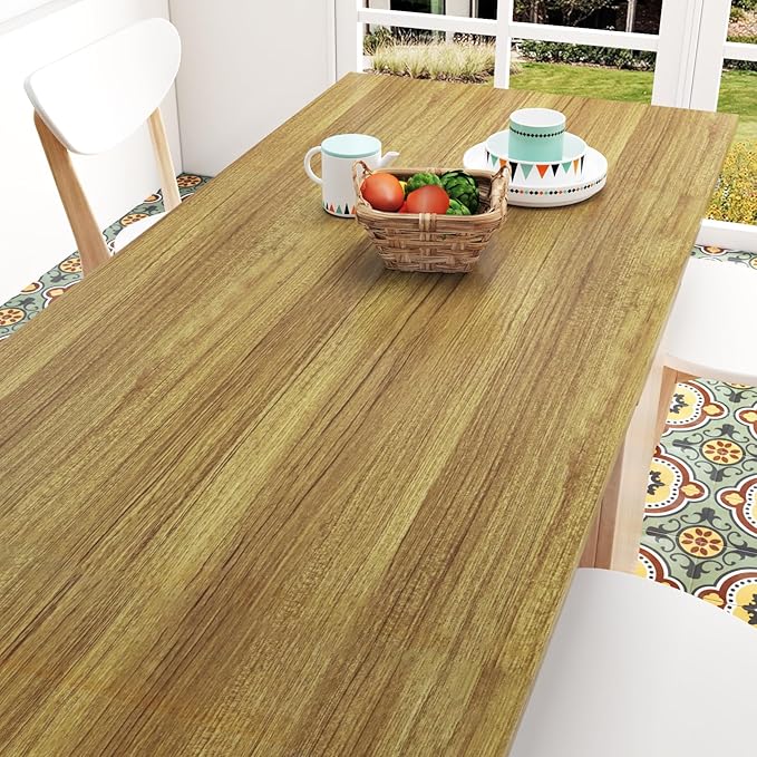 WESTICK Thick Brown Wood Wallpaper Kitchen Countertops Peel and Stick - Image 3