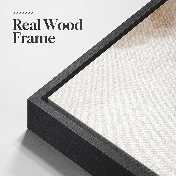 Extra Large Framed Neutral Abstract Wall Art - Image 5