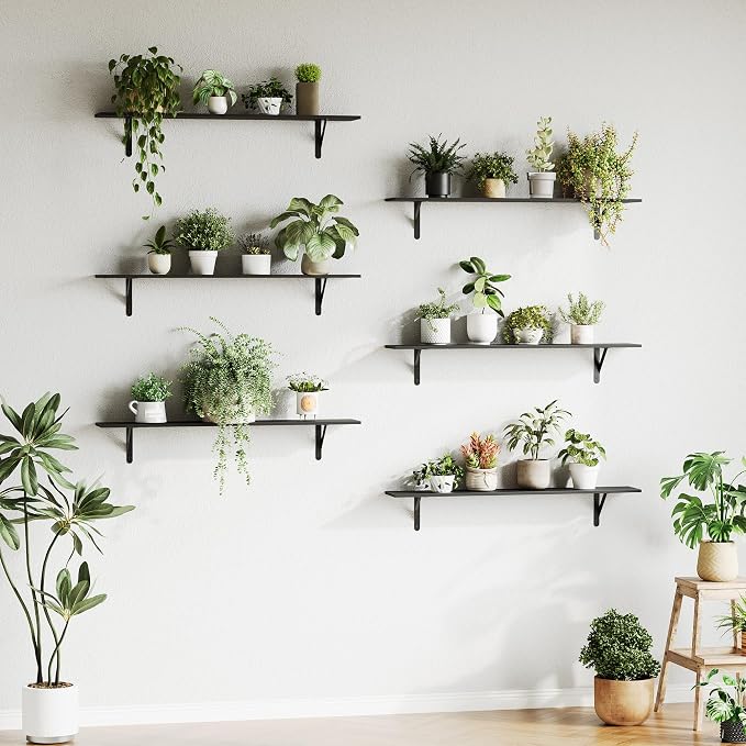 WOPITUES Floating Shelves for Wall 48″W x 8″D, Long Wall Mounted Shelves Set of - Image 8