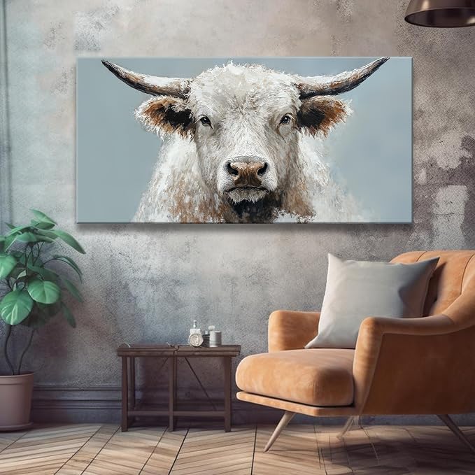 Suconvng Highland Cow Wall Art For Living Room Animal Canvas Art Wall Decor - Image 3