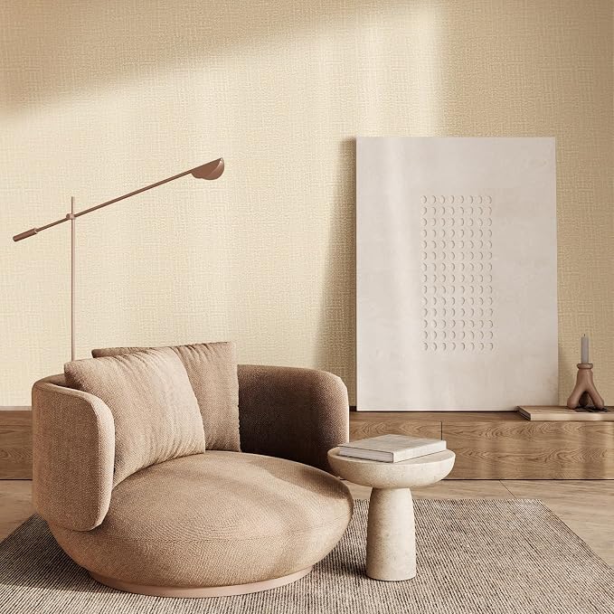 WADILE Grasscloth Peel and Stick Wallpaper 15.7in x 393.7in, Textured Contact - Image 3