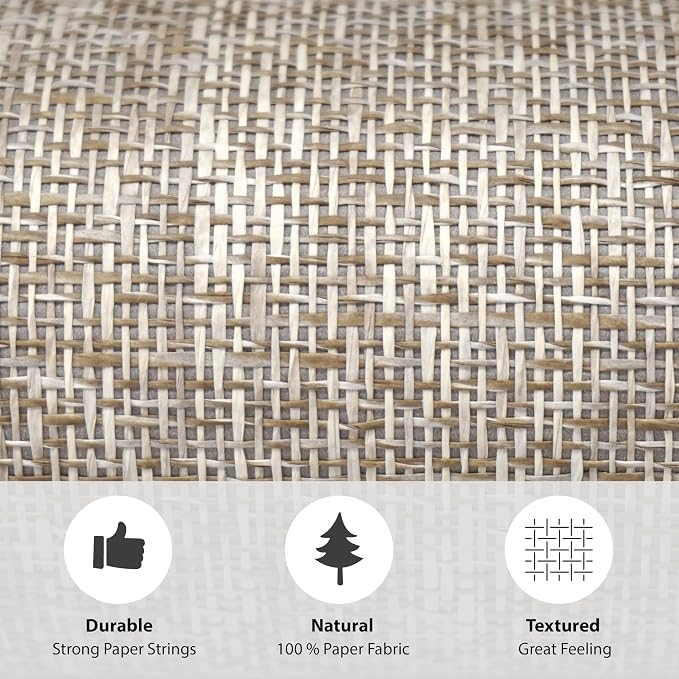 Ansehan Wallcovering W707 Terraces Collection 36" W x 8 Yard L, Natural Paper - Image 5