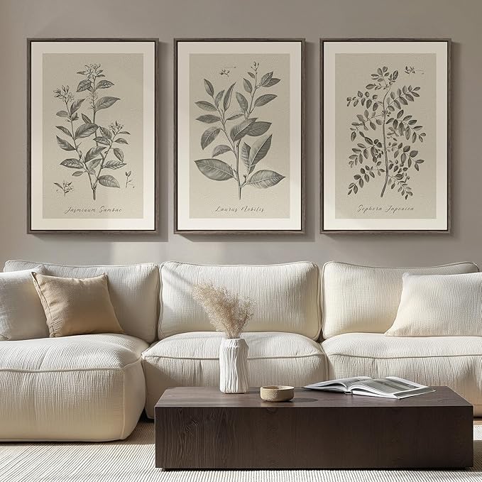 Large Framed Botanical Wall Art by Cuspin