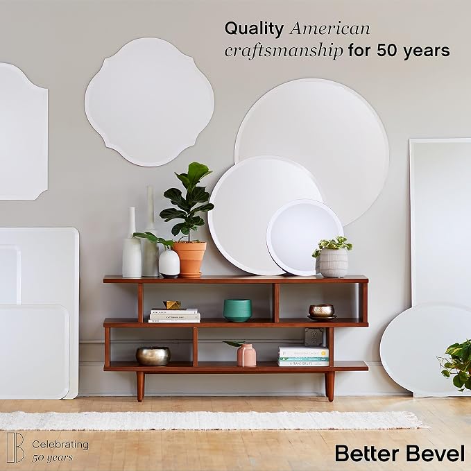 Better Bevel Frameless Rectangle Mirror | 24" x 30" Bathroom Wall Mirror - Image 6