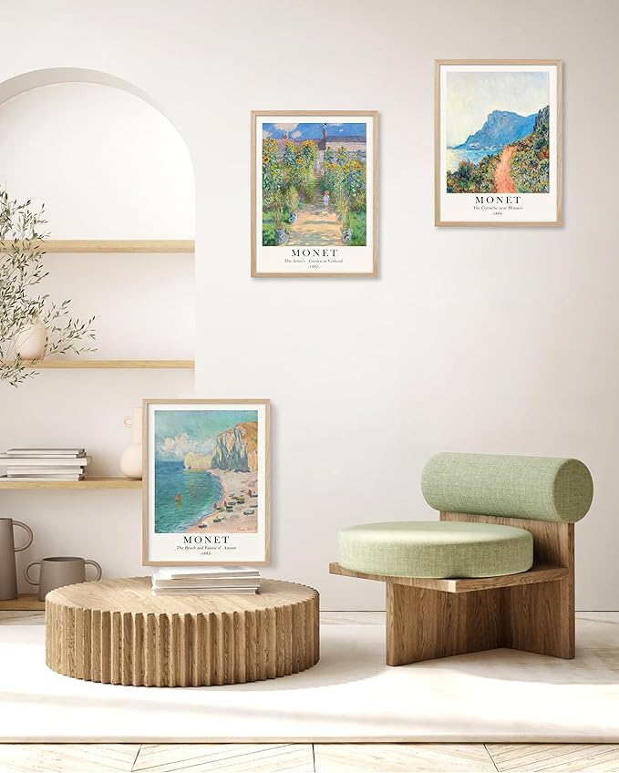 HesenDot Unframed Claude Monet Posters Set of 3, 12x16in Vintage Landscape - Image 4