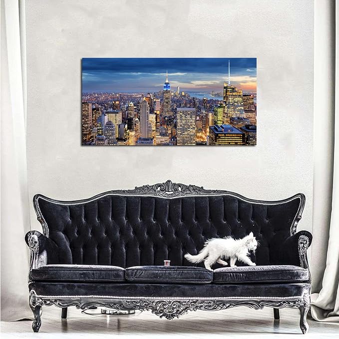 Large New York City Wall Art NYC Skyline Picture Office Wall Decor Modern - Image 4