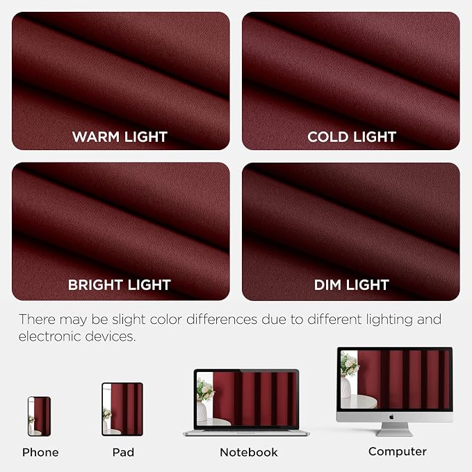 Joydeco Blackout Patio Sliding Door Curtains 90 Inches Long, Grommet Privacy - Image 8