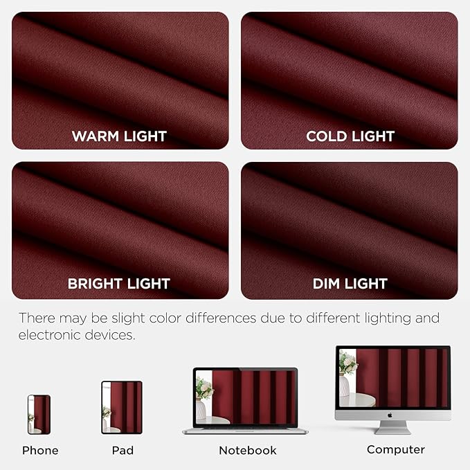 Joydeco Blackout Patio Sliding Door Curtains 108 Inches Long, Grommet Privacy - Image 8