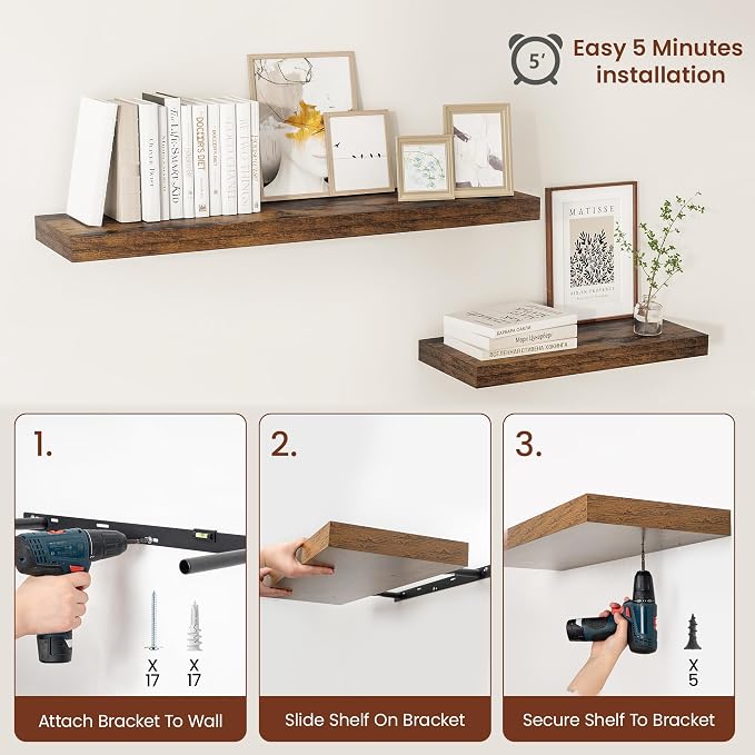Vivelove 12" Deep Floating Shelves - Image 7