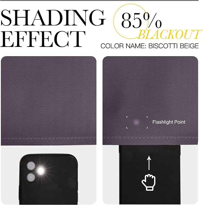 NICETOWN Greyish Purple Blackout Curtains 84 inches Length - Image 4
