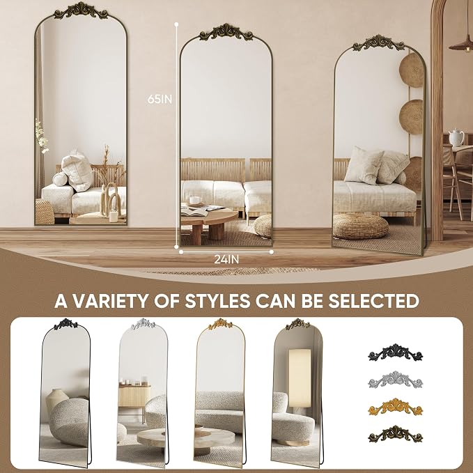 Antok Arched Full Length Mirror, Full Body Mirrors - Image 7