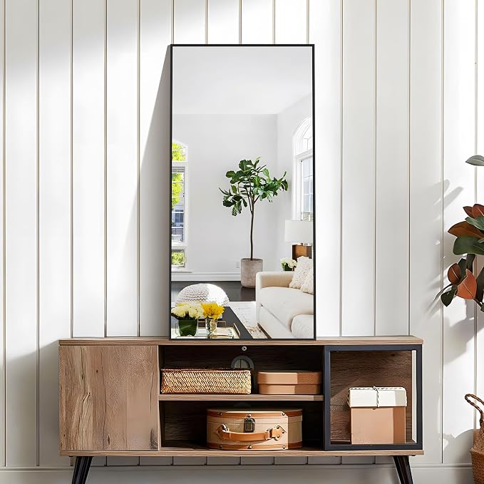 KOCUUY Black Bathroom Mirror, 20x40 Inch Rectangle Mirror - Image 4
