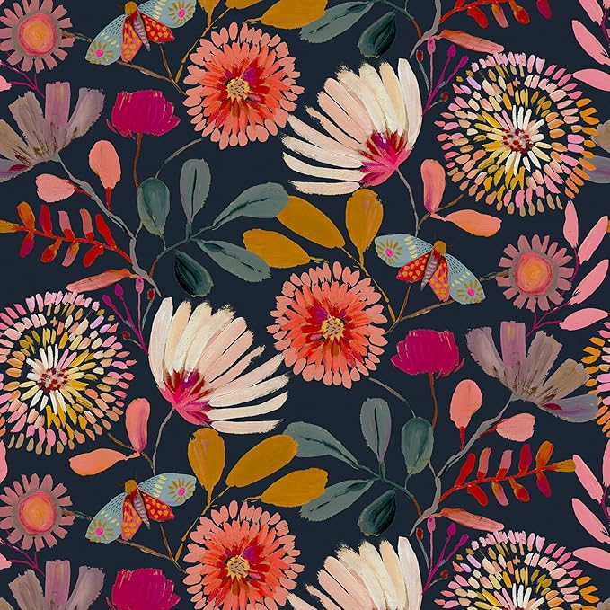 Wallpaper Peel and Stick Floral Wall Paper Removable Waterproof by Unknown