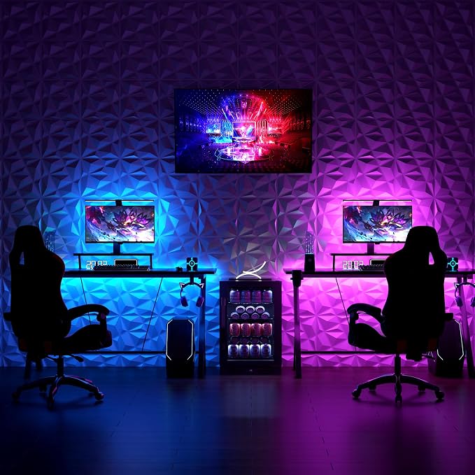 MIX3D 33 Pack 3D Wall Panels, Modern Diamond Textured Design - Image 4