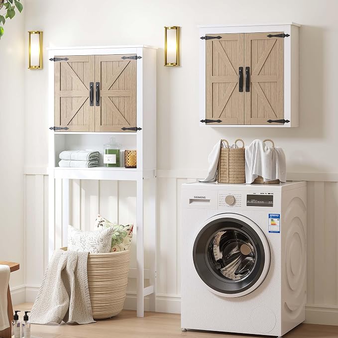 Spirich Bathroom Wall Cabinet Over Toilet, Farmhouse Wall Mounted Medicine - Image 8