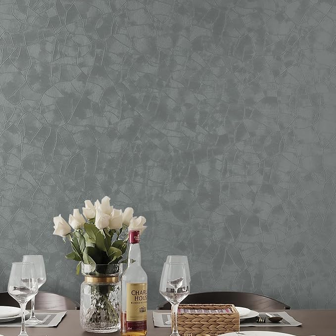 Yasinet Peel and Stick Wall Paper Removable Wallpaper Modern Grey-Green - Image 9