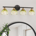 TALOYA Bathroom Vanity Light Fixtures, 4-Light Modern Black and Gold Wall Lights by Taloya
