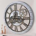 The B-Style Large Wall Clock 24 inch Moving Gear Wall Clock Oversized Vintage by TheB-StyleTB