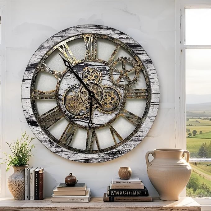 ImprovingLife The Gears Clock The Original Real Moving Gear Wall Clock Vintage - Image 3