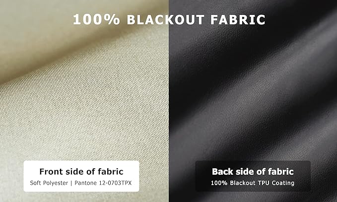 LazBlinds 100% Blackout Roller Shades, No Tools No Drill Cordless Blinds - Image 2