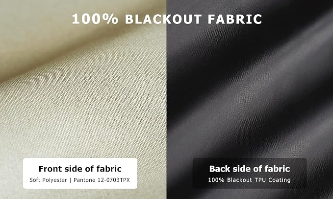 LazBlinds 100% Blackout Door Curtain, No Tools No Drill Cordless Blinds - Image 2
