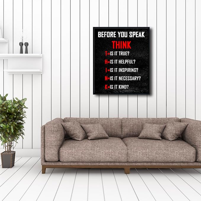 Pyradecor Large Inspirational Poster Black Framed Canvas Wall Art Motivational - Image 3