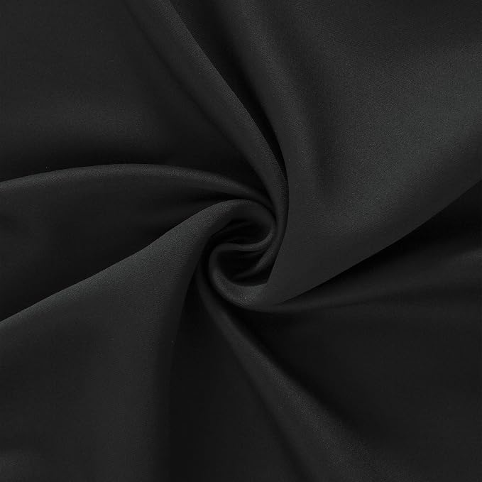 LEMOMO Blackout Curtains 66 x 95 inch/Black Curtains Set of 2 Panels/Thermal - Image 5