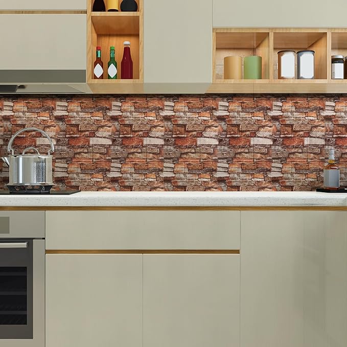 30PCS 3D Wall Panels, Peel and Stick Foam, Self-Adhesive Decorative 3D Brick - Image 3