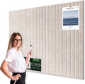 Large Cork Bulletin Board for Wall 48"x36", 12 Pack Felt Slat Wall Panel Tiles by Kciplab
