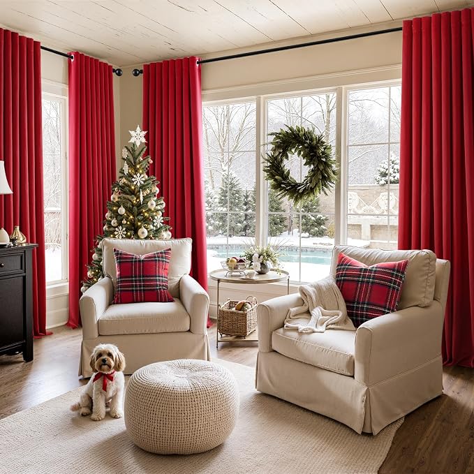 MIULEE Blackout Curtains for Bedroom Living Room 2 Panels, Thermal Insulated - Image 6