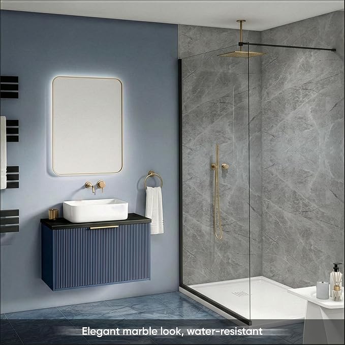 IZODEKOR 4 Pcs 24"x48" PVC Marble Wall Panels - Image 7