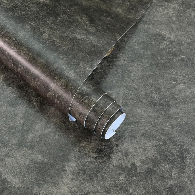 3yecao 48"×354" Big Roll Large Size Dark Brown Tan Grey Concrete Wallpaper Peel - Image 9