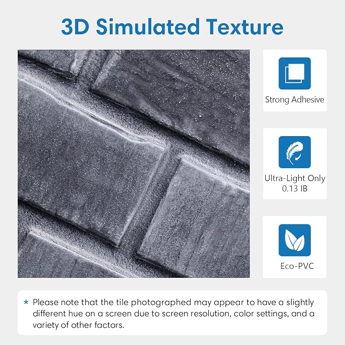 COMSTICKC 3D Faux Brick Wall Panels Peel and Stick Tiles, Small Size Thin PVC - Image 4