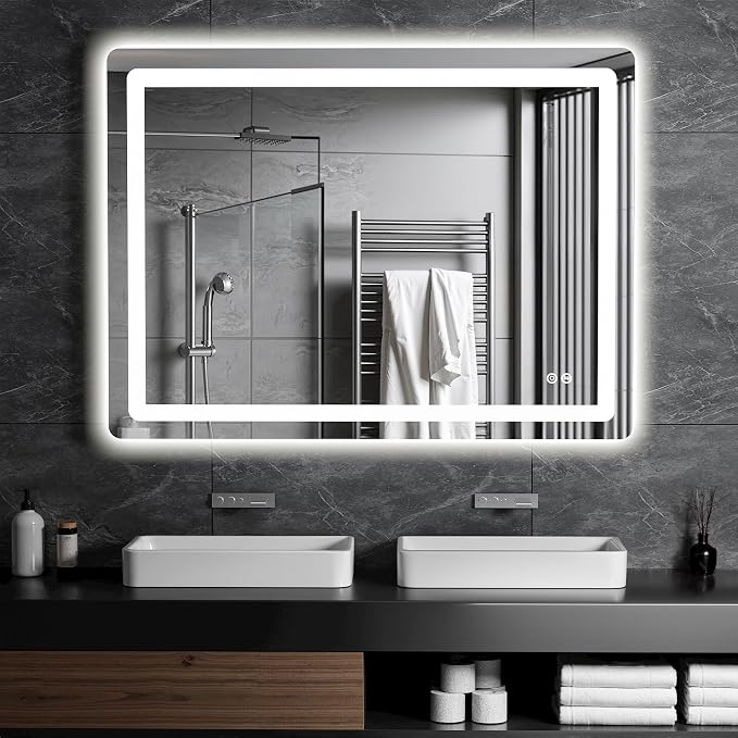 Led Mirror for Bathroom, 30x40 Bathroom Vanity Mirror for Wall by TRAHOME