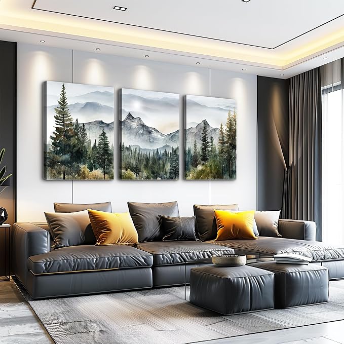 MHARTK66 3 Piece Framed Canvas Art Prints Wall Art - Image 8