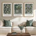 Framed William Morris Canvas Wall Art Set of 3, Boho Farmhouse Botanical Decor by Cuspin